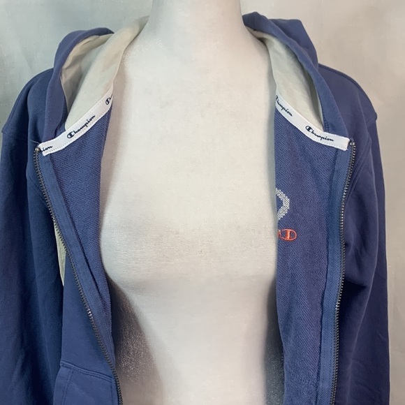 Champion Blue Hooded Zip Up Sweatshirt- NWT - Picture 5 of 16